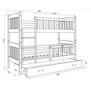  Lovos dydis: 190cm x 80cm